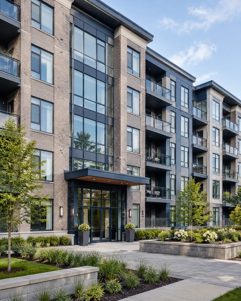 Modern apartment community representing multifamily disposition advisory